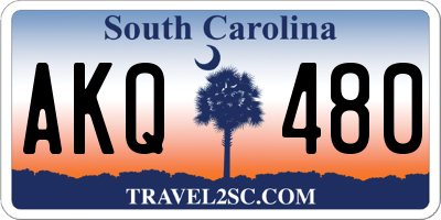 SC license plate AKQ480