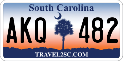 SC license plate AKQ482