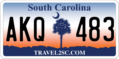 SC license plate AKQ483