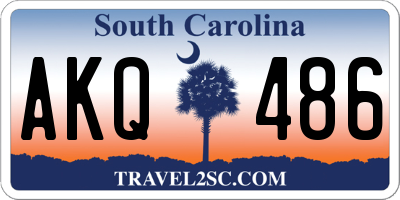 SC license plate AKQ486