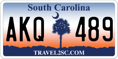 SC license plate AKQ489