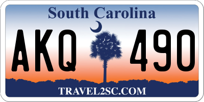 SC license plate AKQ490