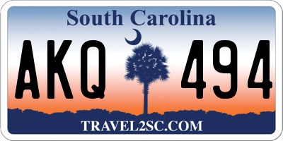 SC license plate AKQ494