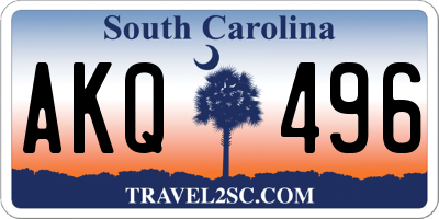 SC license plate AKQ496