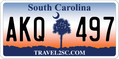 SC license plate AKQ497