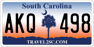 SC license plate AKQ498