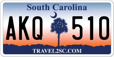 SC license plate AKQ510
