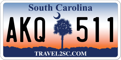 SC license plate AKQ511