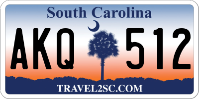 SC license plate AKQ512