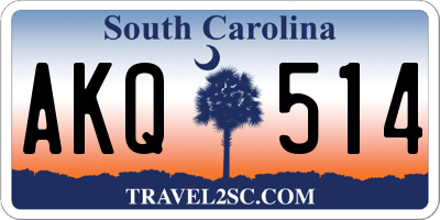 SC license plate AKQ514