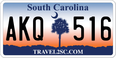 SC license plate AKQ516