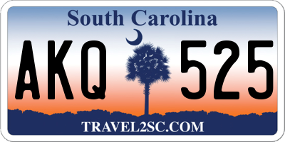 SC license plate AKQ525
