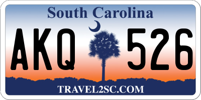 SC license plate AKQ526