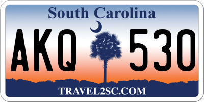 SC license plate AKQ530