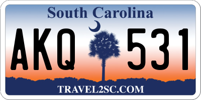 SC license plate AKQ531
