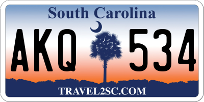 SC license plate AKQ534