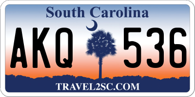 SC license plate AKQ536