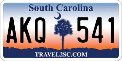 SC license plate AKQ541