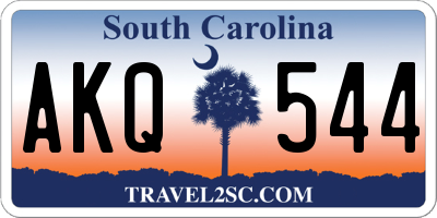 SC license plate AKQ544