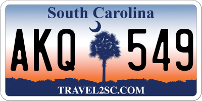 SC license plate AKQ549