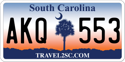 SC license plate AKQ553