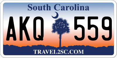 SC license plate AKQ559