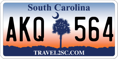 SC license plate AKQ564