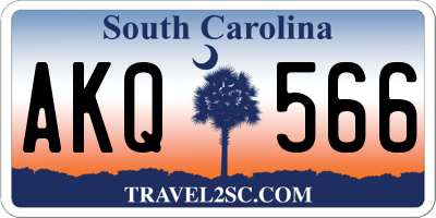 SC license plate AKQ566