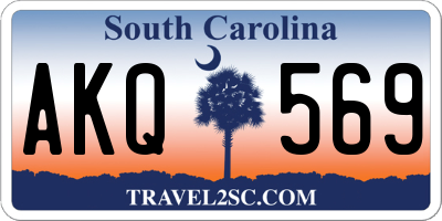SC license plate AKQ569