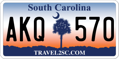 SC license plate AKQ570