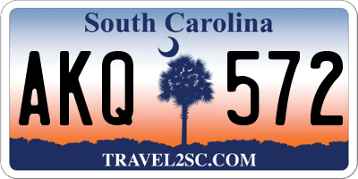 SC license plate AKQ572
