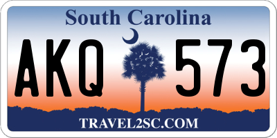 SC license plate AKQ573
