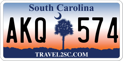 SC license plate AKQ574