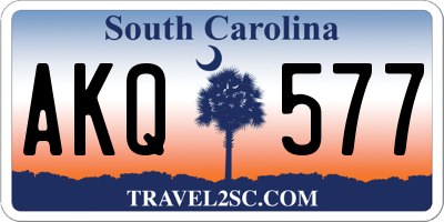 SC license plate AKQ577