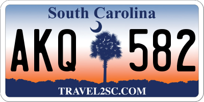 SC license plate AKQ582