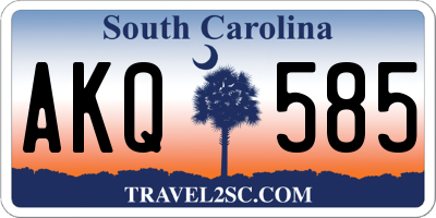 SC license plate AKQ585