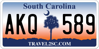 SC license plate AKQ589