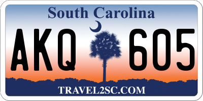 SC license plate AKQ605