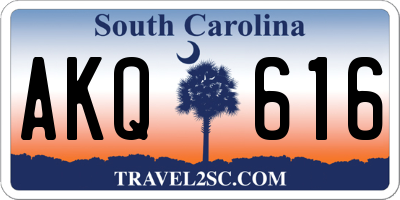 SC license plate AKQ616