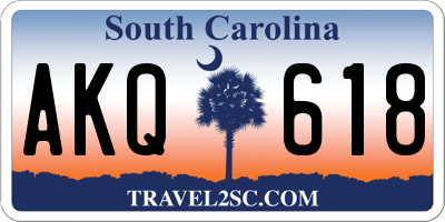 SC license plate AKQ618