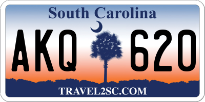 SC license plate AKQ620