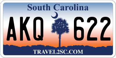 SC license plate AKQ622
