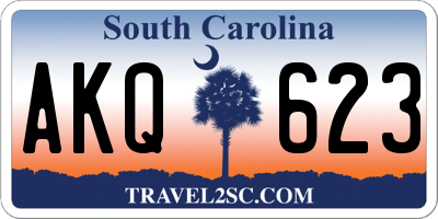 SC license plate AKQ623