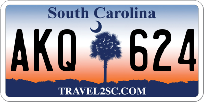 SC license plate AKQ624