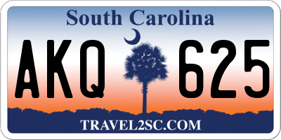 SC license plate AKQ625