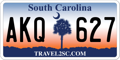 SC license plate AKQ627