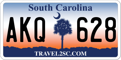 SC license plate AKQ628