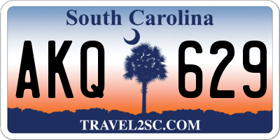 SC license plate AKQ629