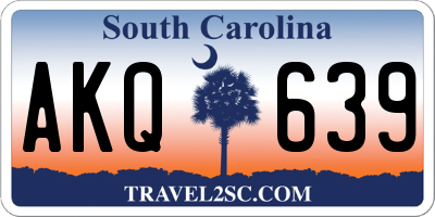 SC license plate AKQ639