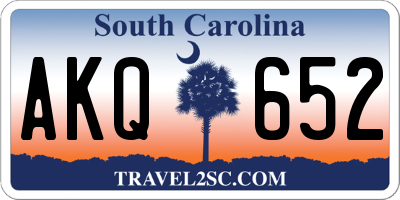 SC license plate AKQ652